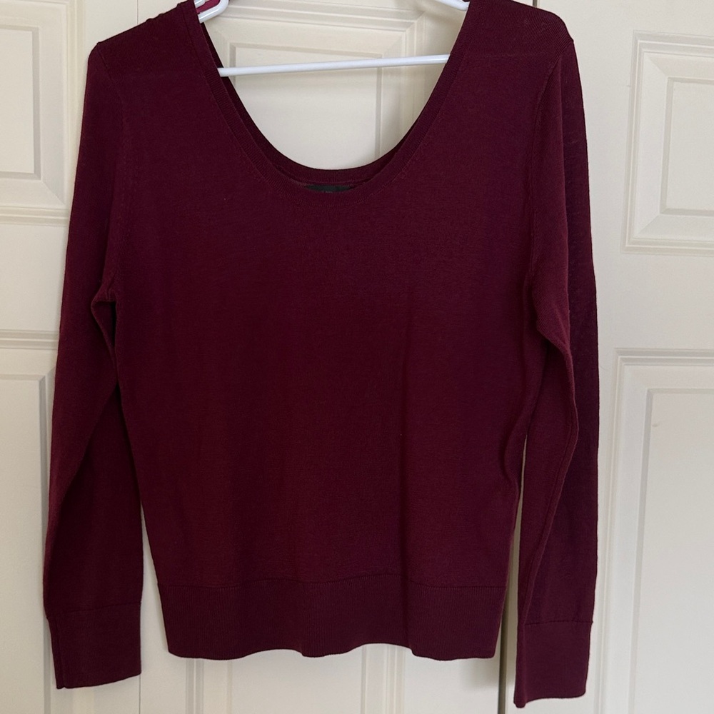 Banana Republic Merino Wool Sweater in Deep Burgundy